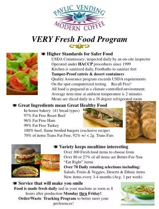 VERY Fresh Food Program
