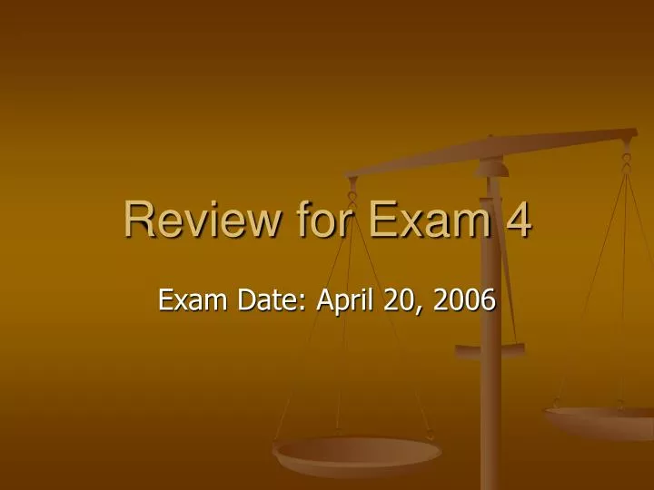 review for exam 4