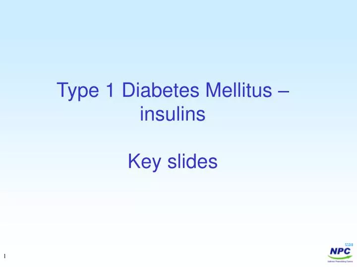 type 1 diabetes mellitus insulins key slides