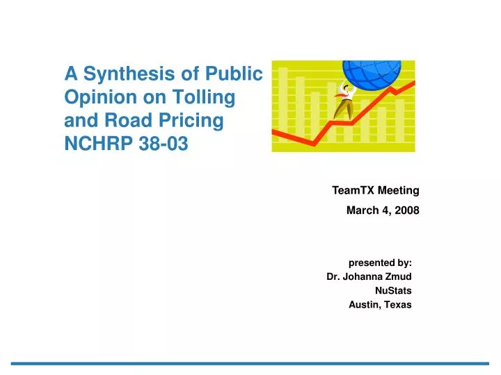 a synthesis of public opinion on tolling and road pricing nchrp 38 03