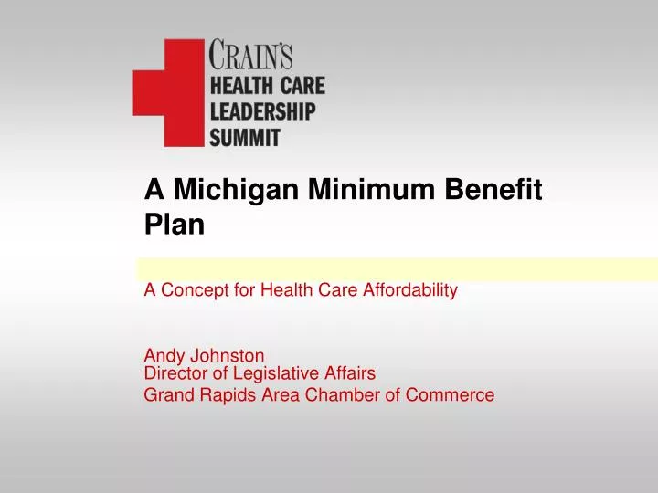 a michigan minimum benefit plan