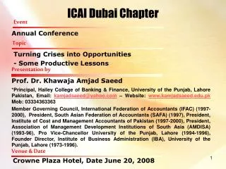 ICAI Dubai Chapter