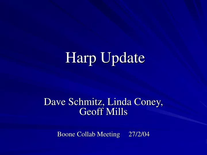 harp update