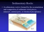 Sedimentary Rocks - slide 1