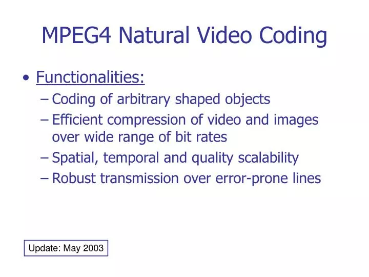 mpeg4 natural video coding