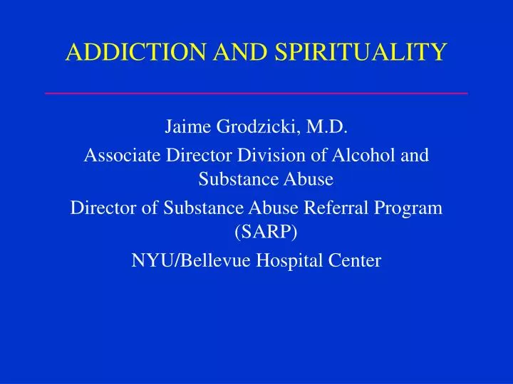addiction and spirituality