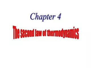 The second law of thermodynamics
