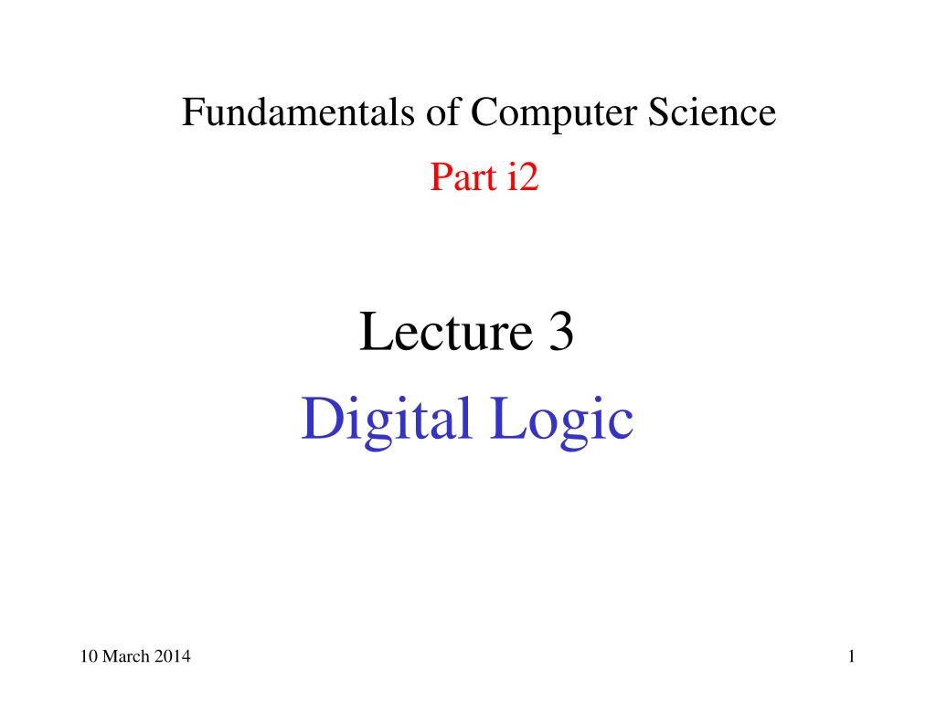 PPT - Fundamentals of Computer Science Part i2 PowerPoint Presentation ...