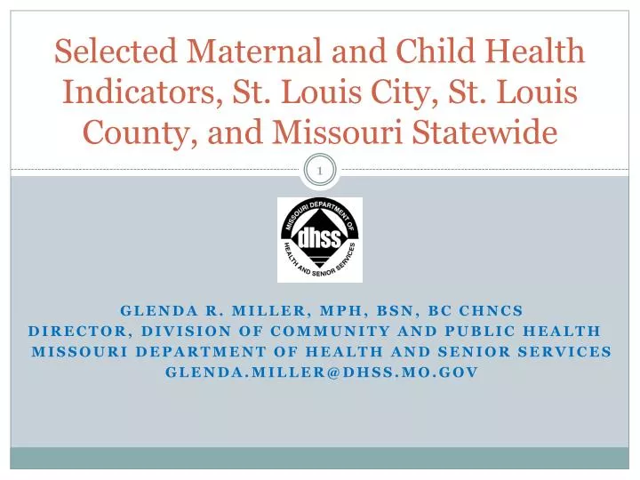 selected maternal and child health indicators st louis city st louis county and missouri statewide