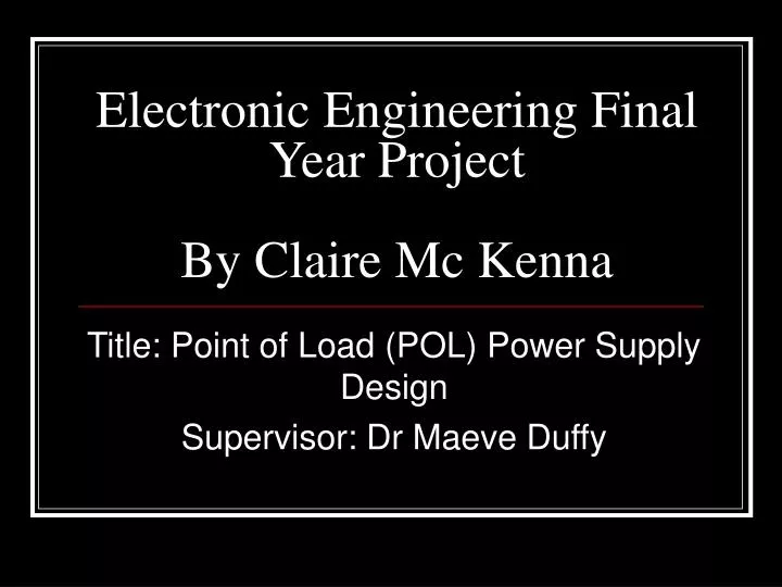 electronic engineering final year project by claire mc kenna