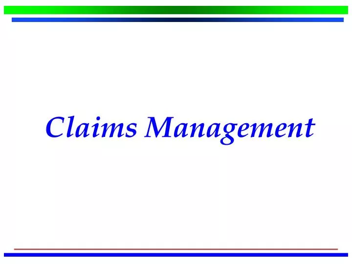 claims management