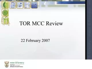 TOR MCC Review