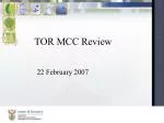 Water Sector Coordination: Insights from the MCC Review (February 2007) - slide 1