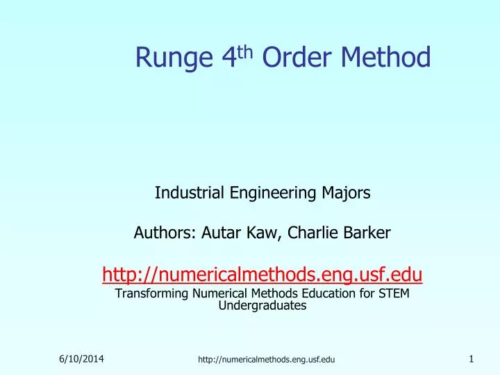runge 4 th order method