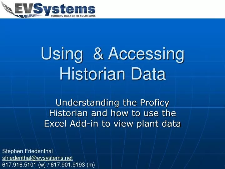 using accessing historian data