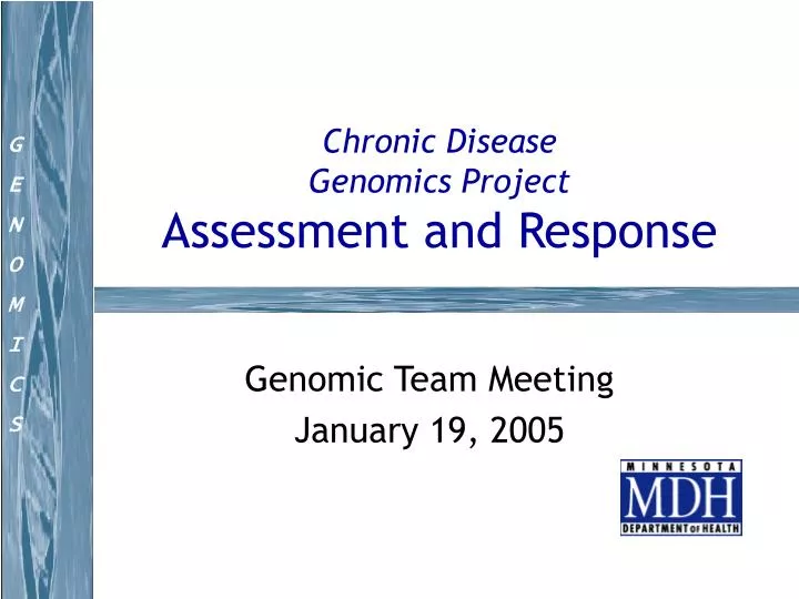 chronic disease genomics project assessment and response