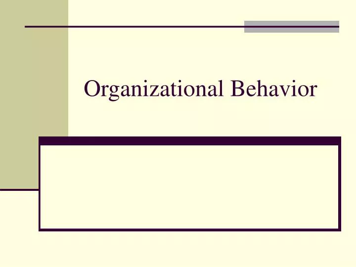 organizational behavior