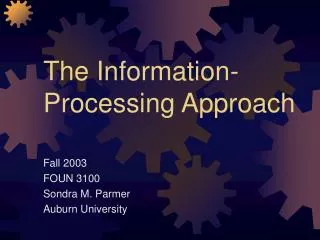 The Information-Processing Approach