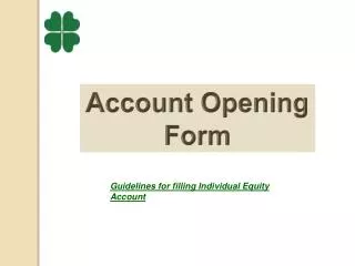 Account Opening Form