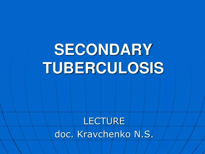 secondary tuberculosis