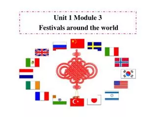 Unit 1 Module 3 Festivals around the world