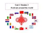 Unit 1 Module 3 Festivals around the world - slide 1
