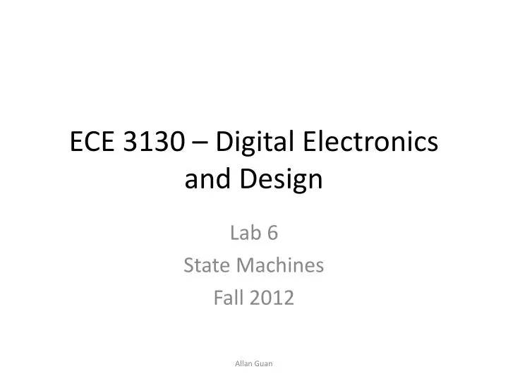 ece 3130 digital electronics and design