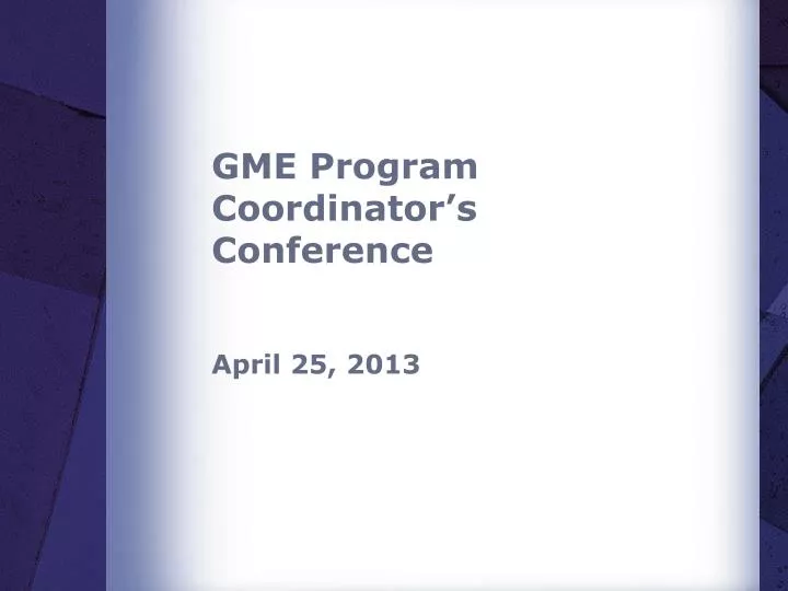 gme program coordinator s conference