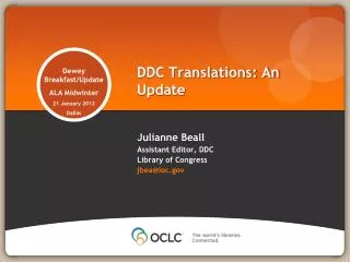 DDC Translations: An Update