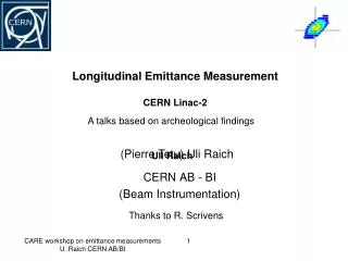 Longitudinal Emittance Measurement CERN Linac-2