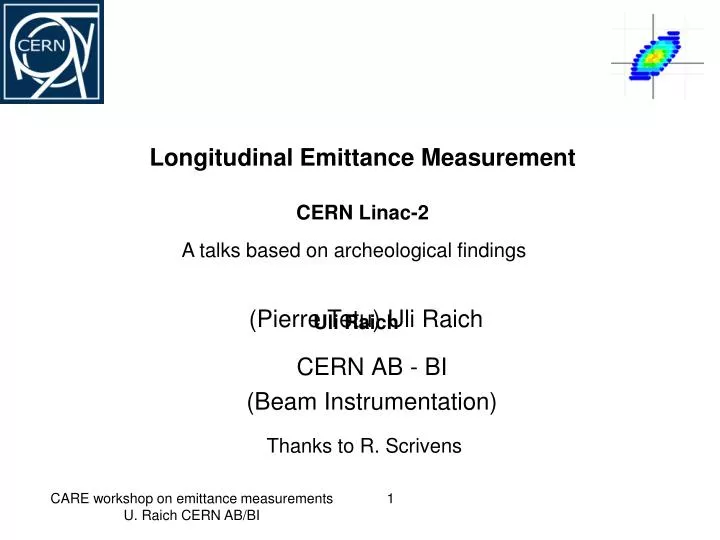 longitudinal emittance measurement cern linac 2