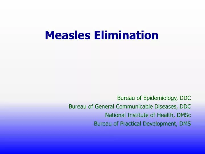 measles elimination
