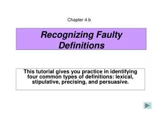 Recognizing Faulty Definitions