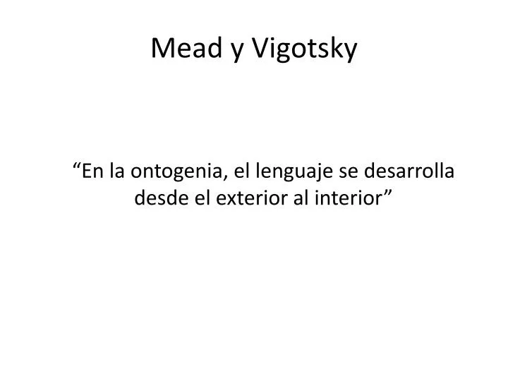 mead y vigotsky