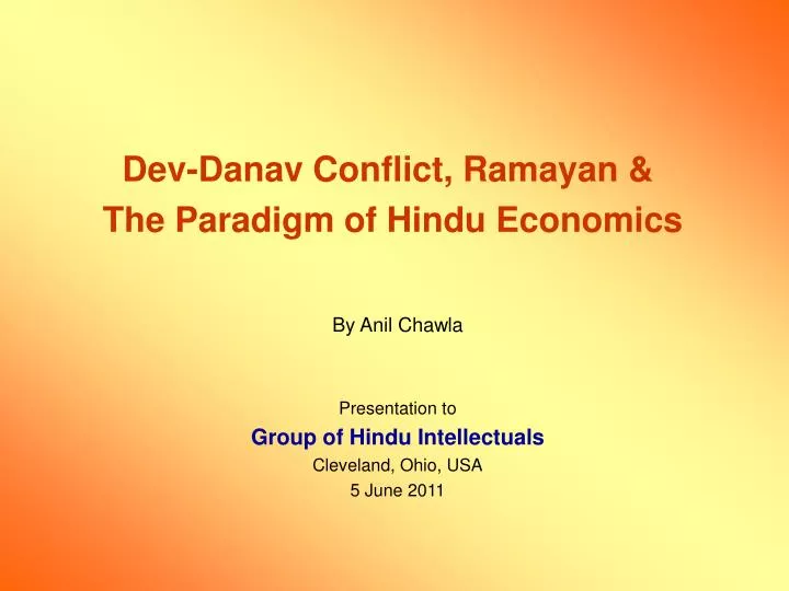 dev danav conflict ramayan the paradigm of hindu economics