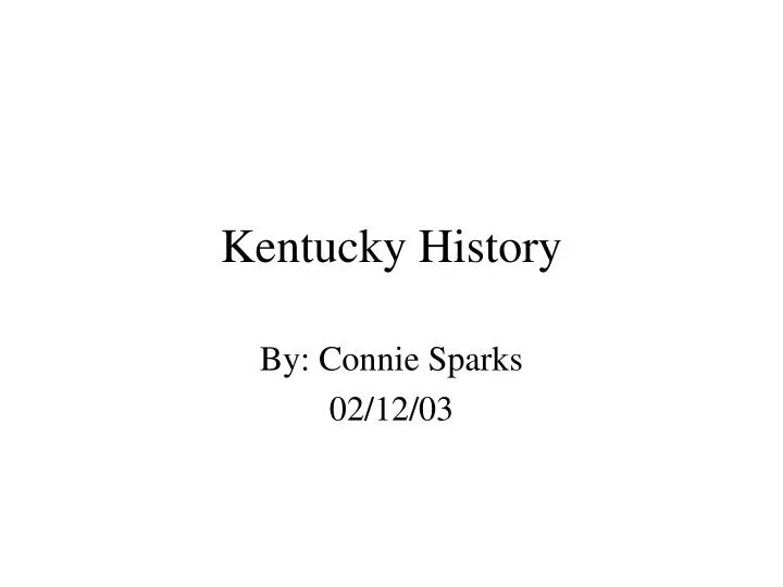 kentucky history