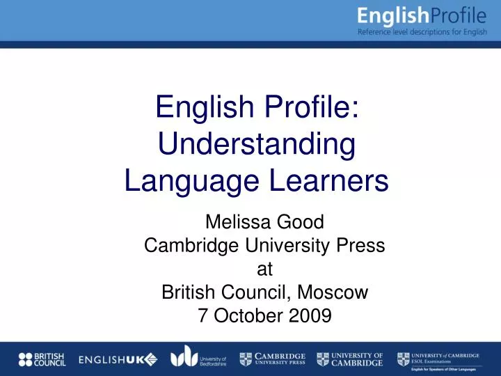 english profile understanding language learners