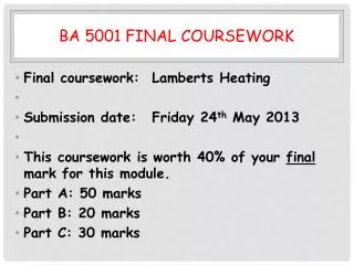 BA 5001 Final Coursework
