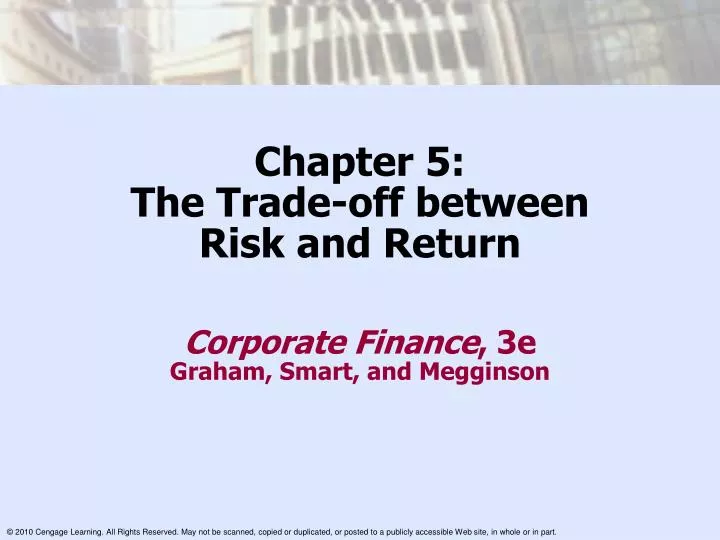 chapter 5 the trade off between risk and return