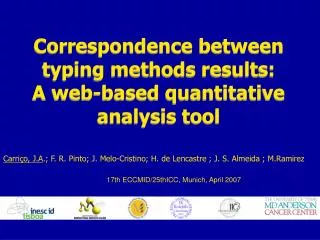 Correspondence between typing methods results: A web-based quantitative analysis tool