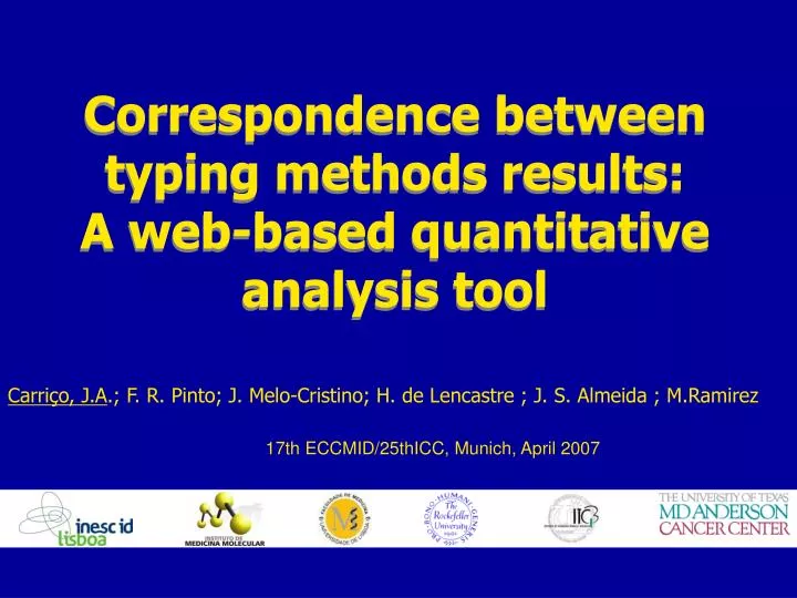 correspondence between typing methods results a web based quantitative analysis tool