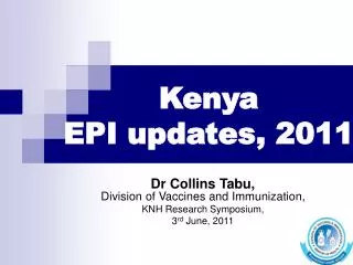 Kenya EPI updates, 2011
