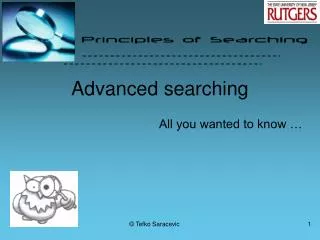 Advanced searching