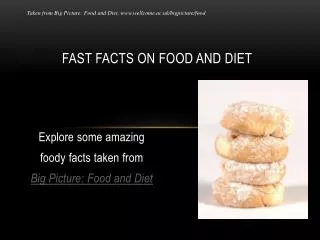 Fast facts on food and diet