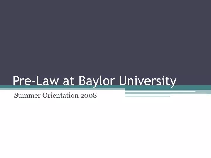 pre law at baylor university