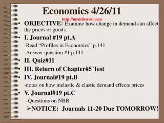 Economics 4/26/11 http://mrmilewski.com