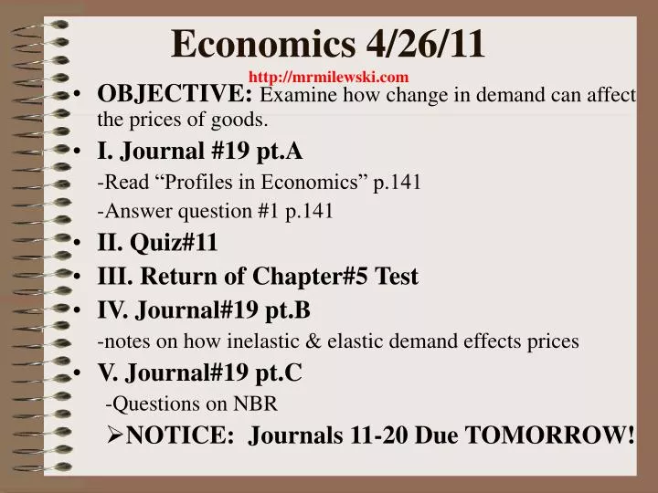 economics 4 26 11 http mrmilewski com