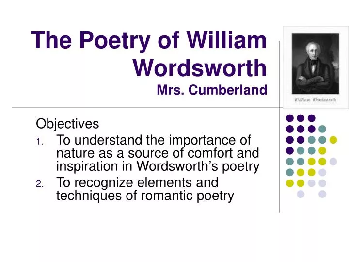 the poetry of william wordsworth mrs cumberland
