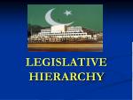 LEGISLATIVE HIERARCHY - slide 1