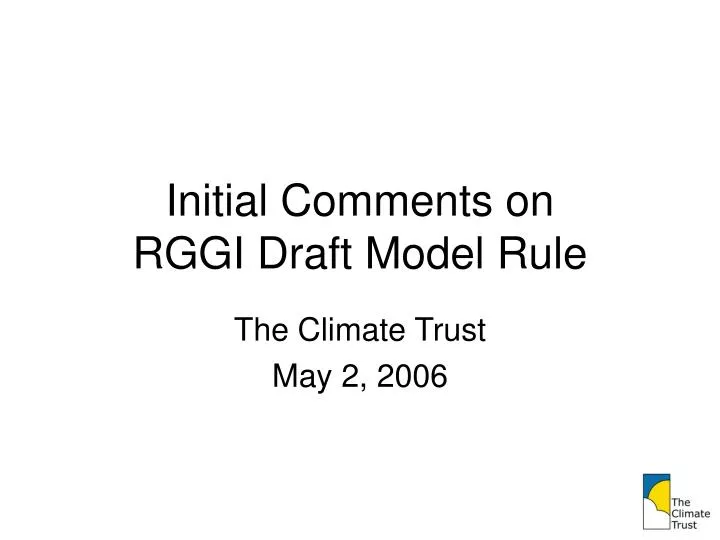 initial comments on rggi draft model rule